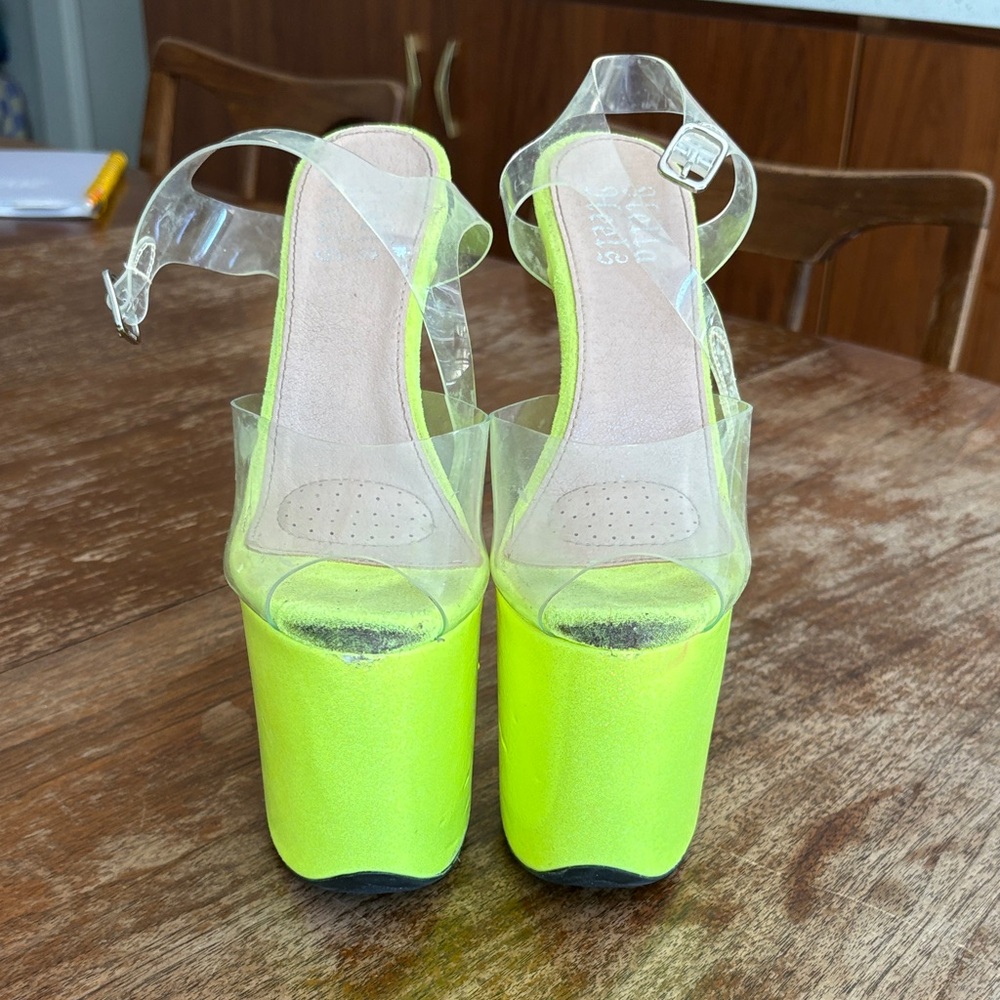 Hella Heels Glitterati Neon Sparkle 8in! - Picture 6 of 10